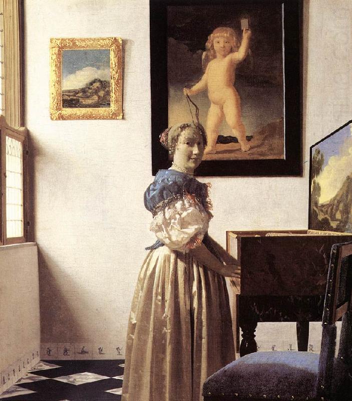 VERMEER VAN DELFT, Jan Lady Standing at a Virginal er china oil painting image